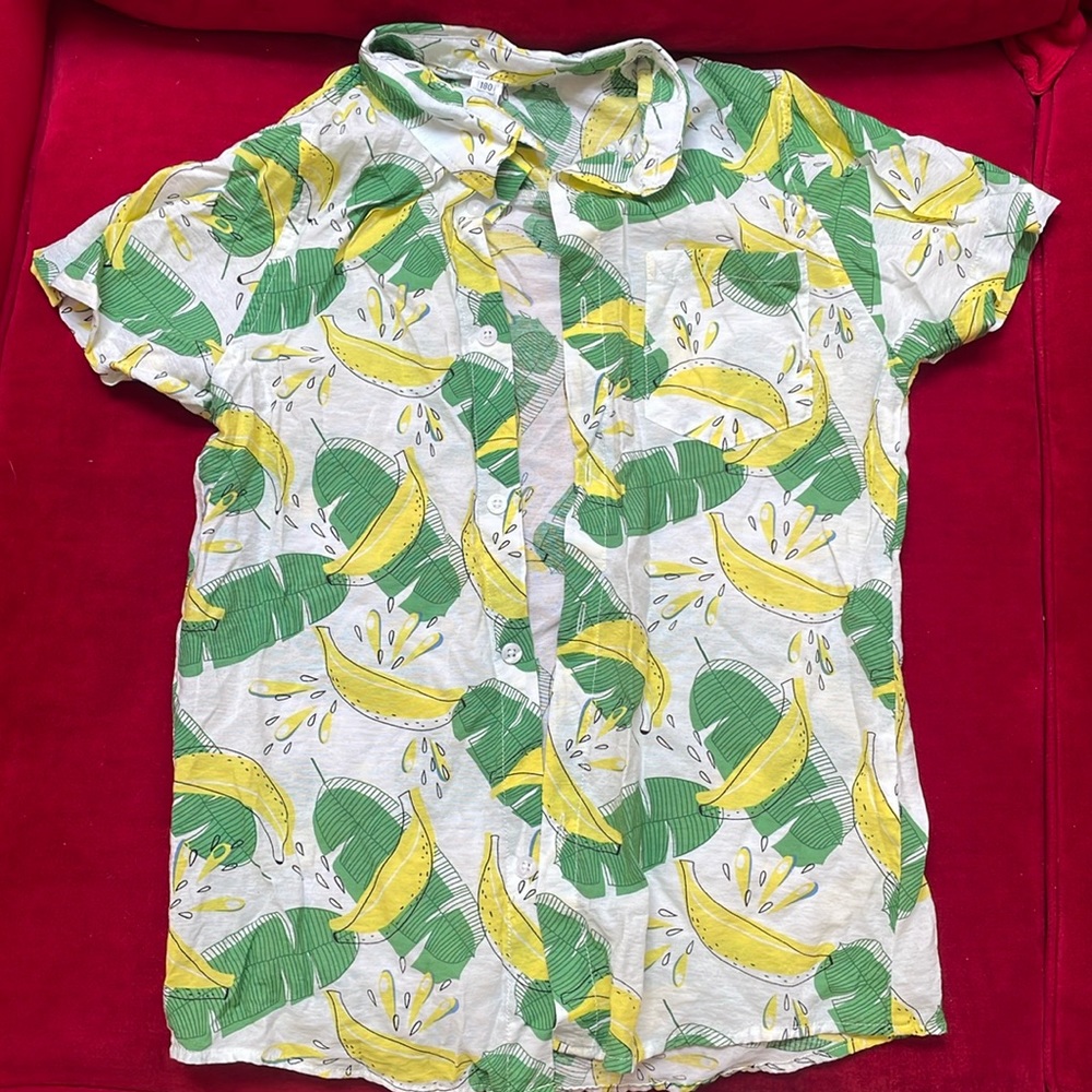 NWOT 2 for 25 banana linen button down